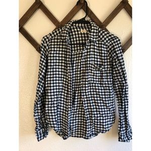 LAST CHANCE! Hollister Navy and White Flannel